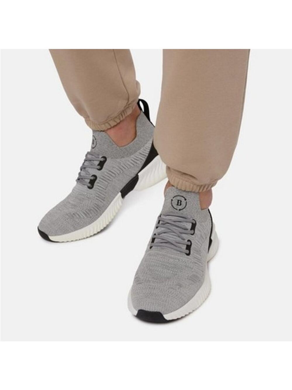 Boggi Milano Men's Recycled Yarn Willow Trainers Grey Shoes Size 10